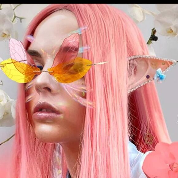 NWOT Pink And yellow Fairy Wing 🧚♀️ Glasses - Picture 2 of 3